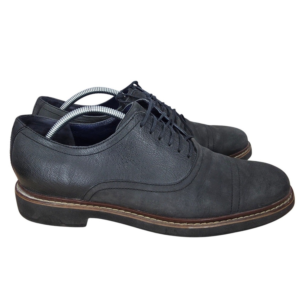 Cole Haan Air Oxford Shoes Mens 11 M Black Leather Cap Toe Derby Shoes Comfort